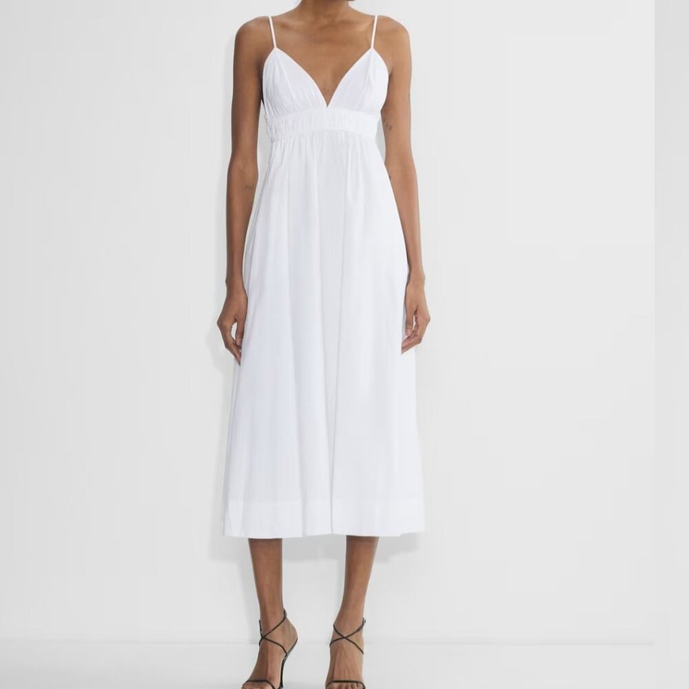 NWT Aritzia BABATON Encourage Poplin Dress White